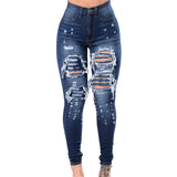Puimentiua Fashion Casual Ultra Stretchy Ripped Jeans Woman Skinny  Denim Pants Trousers Female High Waist Pencil Jeans New