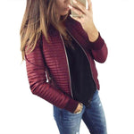 Autumn Winter Women Warm Cardigan Outfit Solid Color Fashion Jacket Coat Casual Pocket Stand Collar Zipper Outwear Clothes