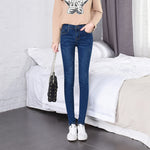 JFUNCY Women High Waist Skinny Jeans Mujer 2019 Slim Stretch Jeans Plus Size Winter Spring Warm Velvet Pencil Denim Pants Lady