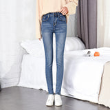 JFUNCY Women High Waist Skinny Jeans Mujer 2019 Slim Stretch Jeans Plus Size Winter Spring Warm Velvet Pencil Denim Pants Lady