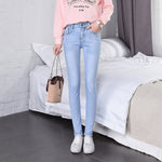 JFUNCY Women High Waist Skinny Jeans Mujer 2019 Slim Stretch Jeans Plus Size Winter Spring Warm Velvet Pencil Denim Pants Lady
