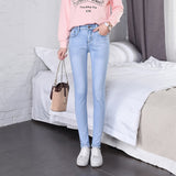 JFUNCY Women High Waist Skinny Jeans Mujer 2019 Slim Stretch Jeans Plus Size Winter Spring Warm Velvet Pencil Denim Pants Lady
