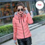 Women Autumn Winter Jacket Warm Parkas Plus 2018 New Ladies Thicken Short Outerwear Stand Collar Cotton Padded Female Slim Coats